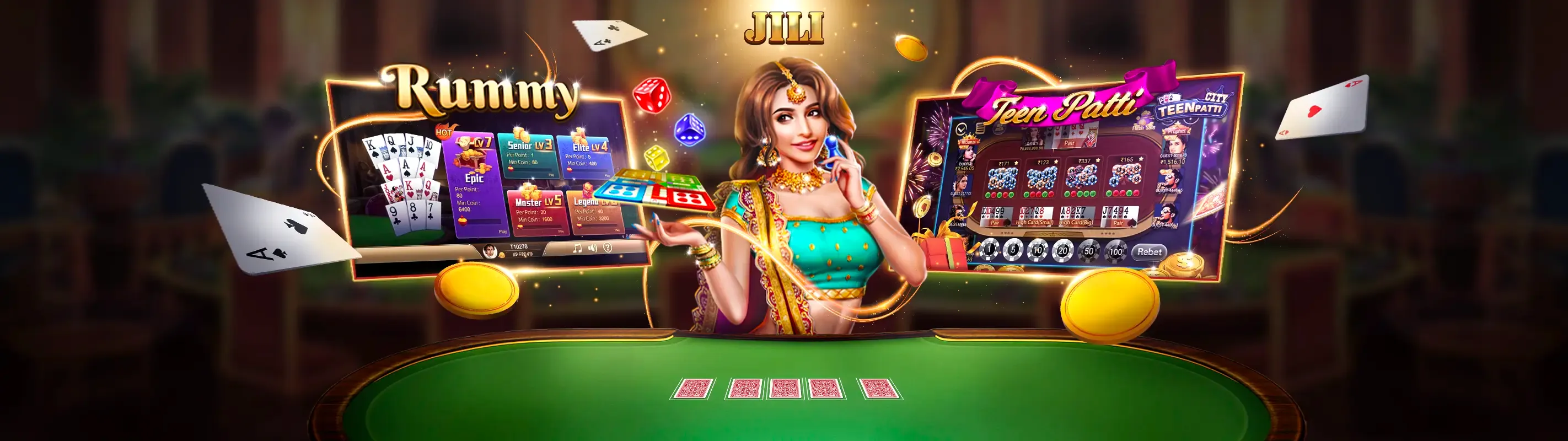 Bàn Baccarat với các quân bài và chip, thể hiện chiến lược nâng cao